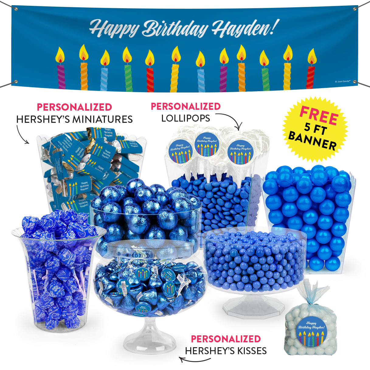 Blue Value Size Candy Buffet - 775pcs (7.3 lbs)