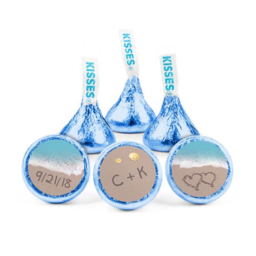 Personalized Wedding Reception Love You Sand Hershey's Kisses - pack of 50