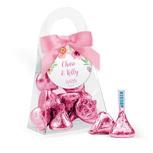 Personalized Wedding Favor Assembled Purse Filled with Hershey's Kisses