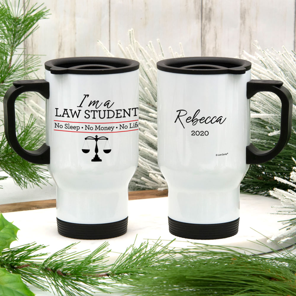 Law Nerd University Travel Mug with Handle – The Law Nerd Shop