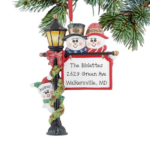 Personalized Lamppost Family of 3