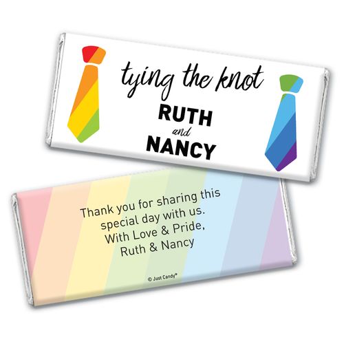 Personalized Chocolate Bar Wrappers Only - LGBT Wedding Tying the Knot