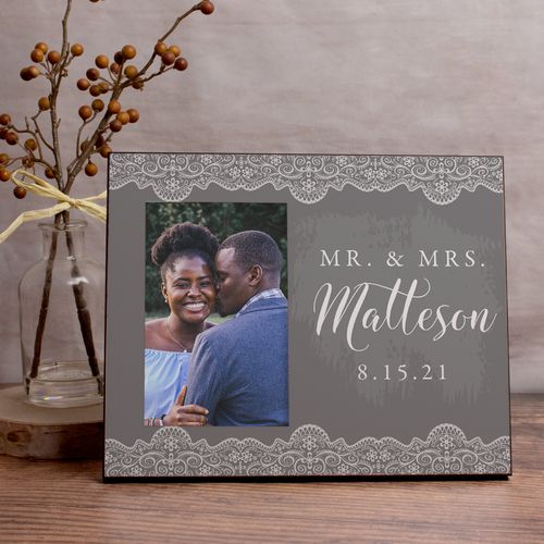 Personalized Picture Frame - Mr. & Mrs. Lace