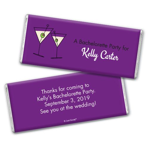 Shaken Not Stirred Bachelorette Party Favor Personalized Hershey's Bar Assembled