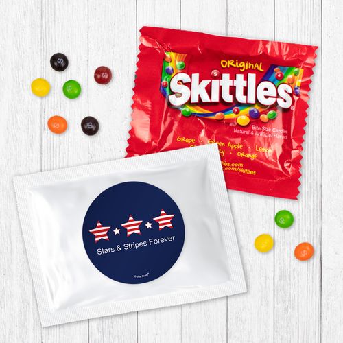 Personalized Patriotic Stars and Stripes - Skittles