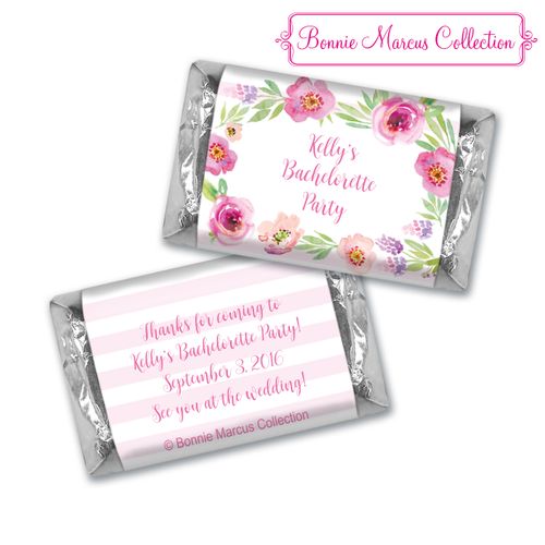 Bonnie Marcus Collection Chocolate Candy Bar & Wrapper Floral Embrace Bachelorette Favors