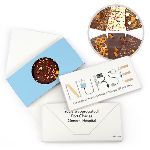 Personalized First Aid Nurse Appreciation Gourmet Infused Belgian Chocolate Bars (3.5oz)