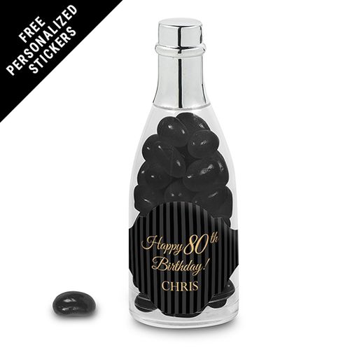 Milestones Personalized Champagne Bottle 80th Birthday Favors (25 Pack)