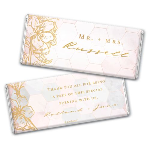 Personalized Blushing Dream Wedding Chocolate Bar Wrappers