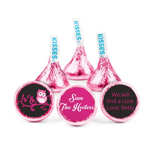 Personalized Hershey's Kisses - Breast Cancer Awareness Save the Hooters