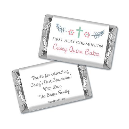 Blooming Life First Communion Personalized Miniature Wrappers
