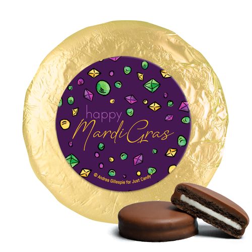 Mardi Gras Beads & Bling Chocolate Covered Oreos