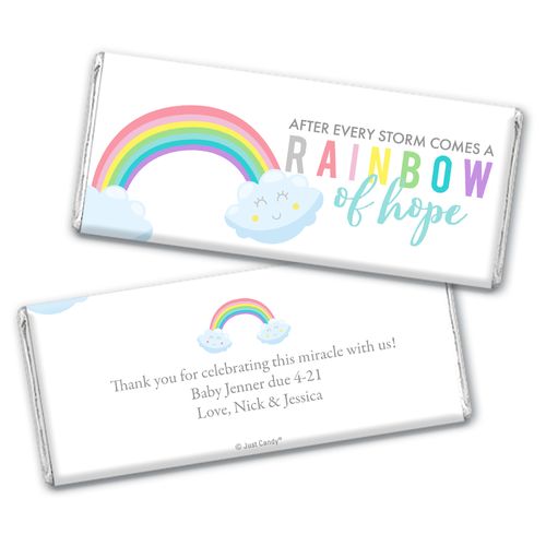 Personalized Baby Shower After Every Storm comes a Rainbow Chocolate - Assembled