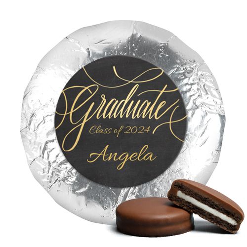 Personalized Bonnie Marcus Collection Chalkboard Graduation Milk Chocolate Covered Oreos