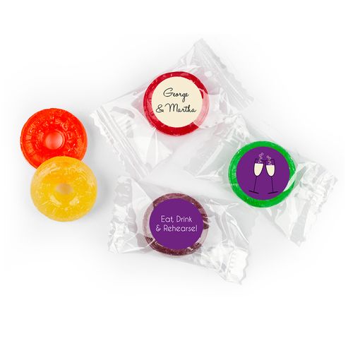 Rehearsal Dinner Personalized LifeSavers 5 Flavor Hard Candy Champagne Toast (300 Pack)