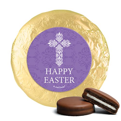 Personalized Easter Purple Cross Milk Chocolate Covered Oreos