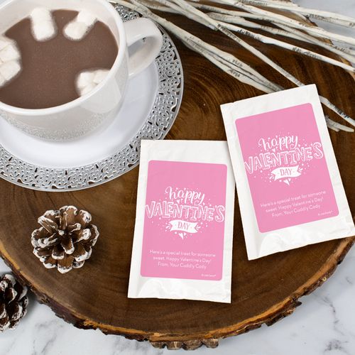 Personalized Valentine's Day Hot Cocoa Favors - Hearts and Hugs