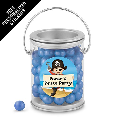 Birthday Personalized Paint Can Pirate Theme (25 Pack)