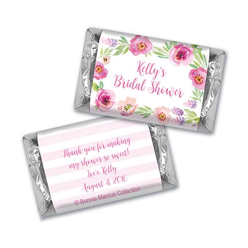 Floral Embrace Bridal Shower Personalized Miniature Wrappers