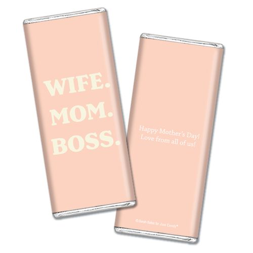 Personalized Mother's Day Wife Mom Boss Chocolate Bar