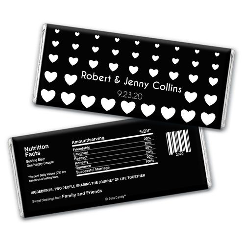 Fallen for You Personalized Chocolate Bar Wrappers