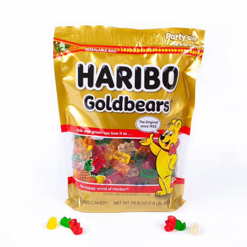 Haribo Gold-Bears Gummy Bears Candy: 1.8LB Bag