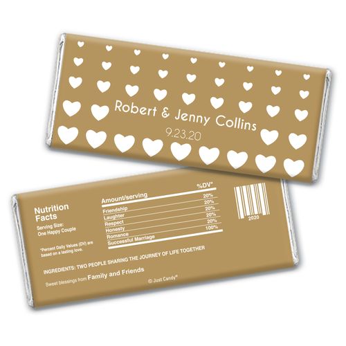 Fallen for You Personalized Chocolate Bar Wrappers