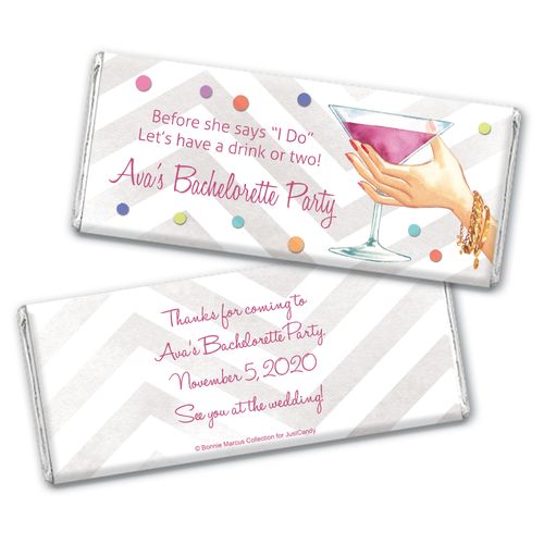 Here's to You Bachelorette Party Personalized Candy Bar - Wrapper Only