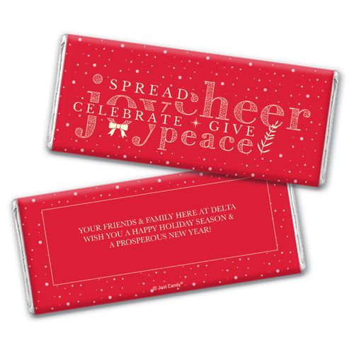 Personalized Christmas Spread Cheer Chocolate Bars