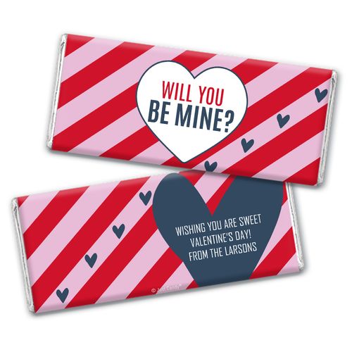 Personalized Valentine's Day Chocolate Bar and Wrapper - Be Mine