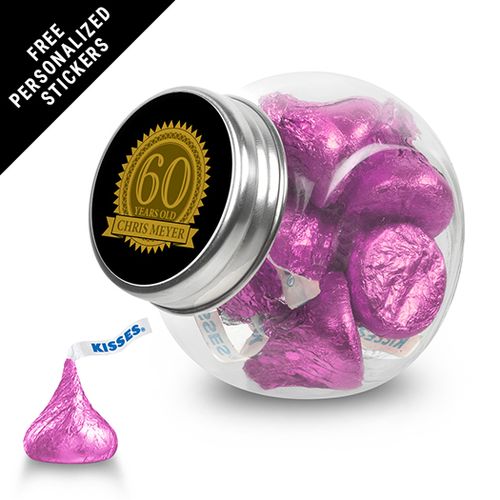 Milestones Personalized Mini Side Jar 60th Birthday Favors (24 Pack)