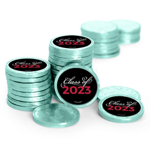 Graduation Script Chocolate Coins with Stickers (84 Pack)