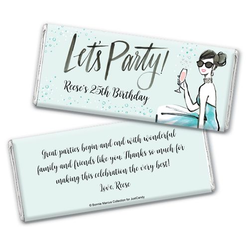 Sunny Soiree Birthday Favors Personalized Candy Bar - Wrapper Only