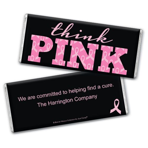 Personalized Bonnie Marcus Chocolate Bar & Wrapper - Breast Cancer Awareness Pink Power