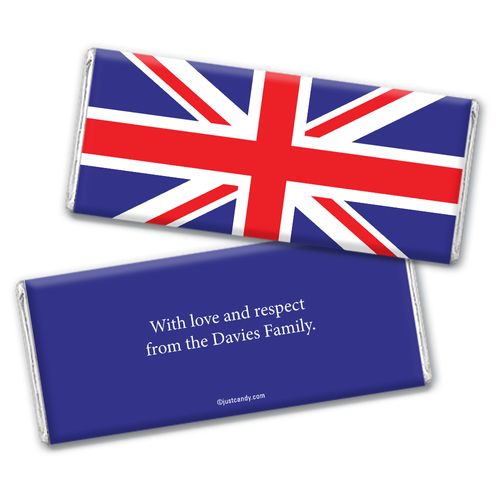 Olympic Party Favor Personalized Chocolate Bar British Flag from England