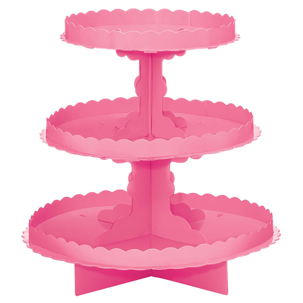 Pink 3 Tier Cupcake Stand