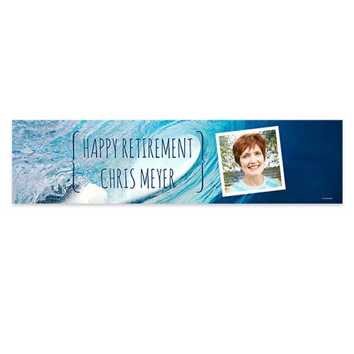 Personalized Retirement Ocean Wave 5 Ft. Banner