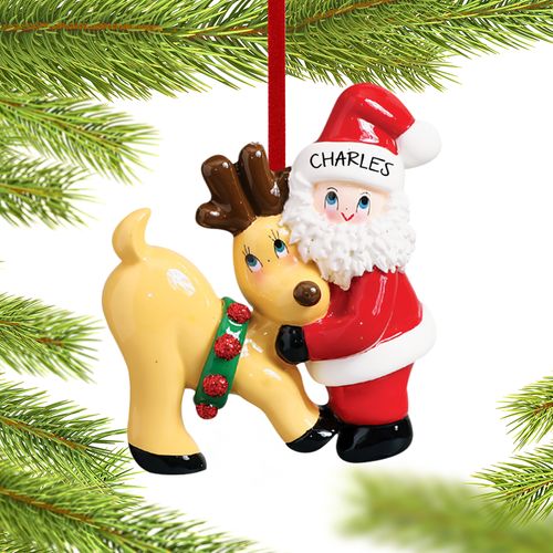 Personalized Santa and Reindeer