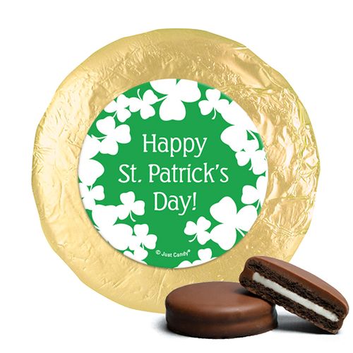 St. Patrick's Day White Clovers Milk Chocolate Covered Oreos