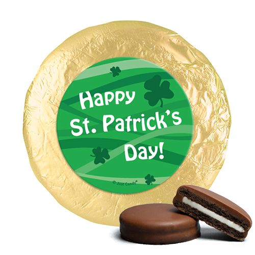 St. Patrick's Day Clover Swirls Milk Chocolate Covered Oreos