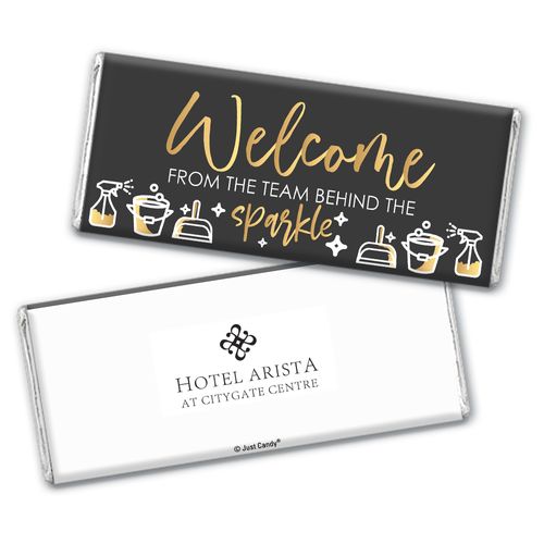 Personalized Promotional Chocolate Bar & Wrapper - Welcome From the Team Behind the Sparkle