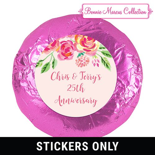 In the Pink Anniversary Favors 1.25in Stickers
