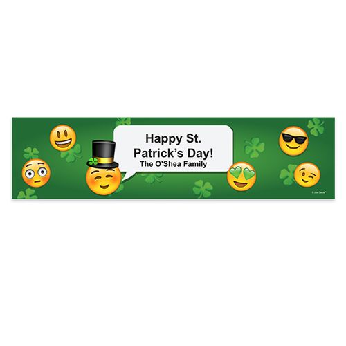 Personalized Emoji St. Patrick's Day 5 Ft. Banner