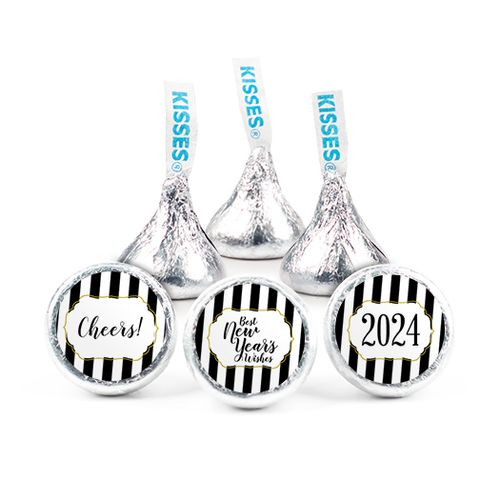 Personalized New Years Eve Stripes Hershey's Kisses