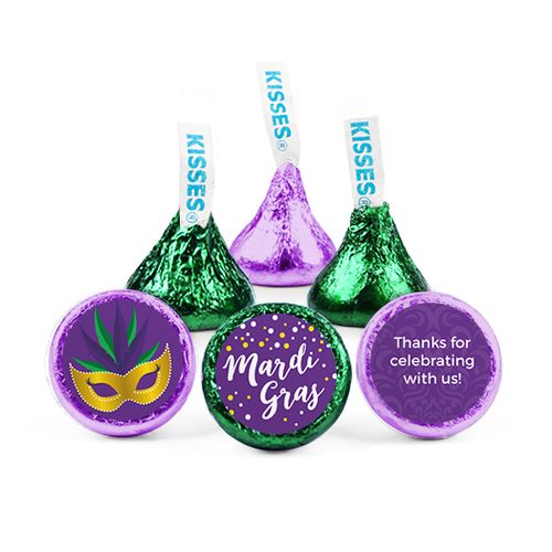 Personalized Mardi Gras Big Easy Hershey's Kisses - Pack of 50