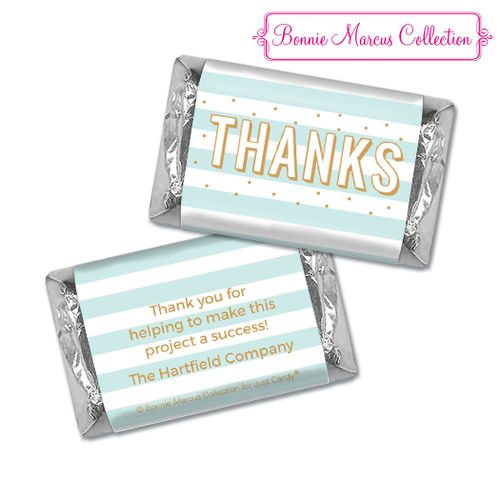 Personalized Bonnie Marcus Stripes and Dots Thank You Hershey's Miniatures