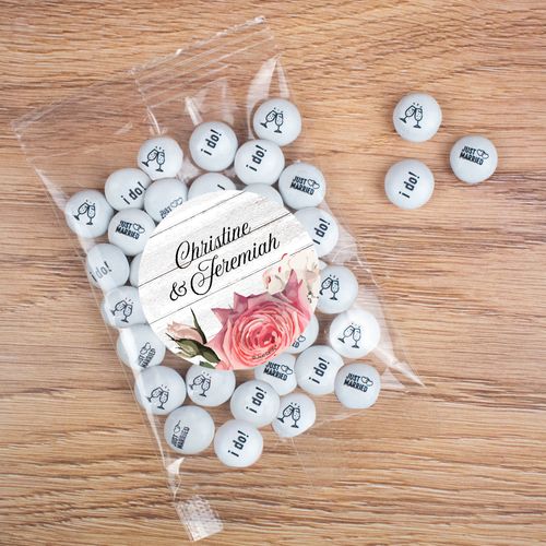 Personalized Wedding Candy Bag with JC Chocolate Minis - Elegant Arrangement