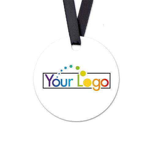Personalized Add Your Logo Round Favor Gift Tags (20 Pack)