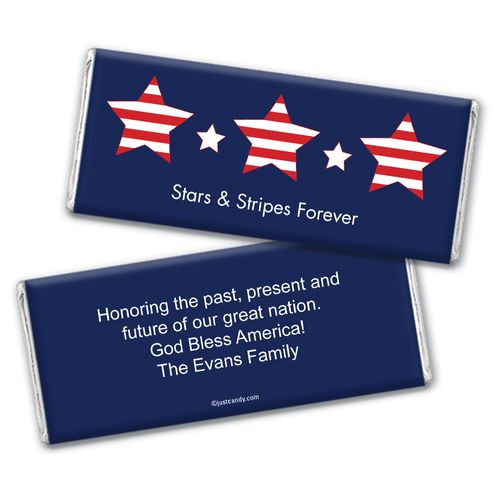 Patriotic Personalized Chocolate Bar Wrappers