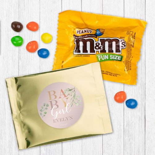Personalized Girl Birth Announcement Baby Girl - Peanut M&Ms